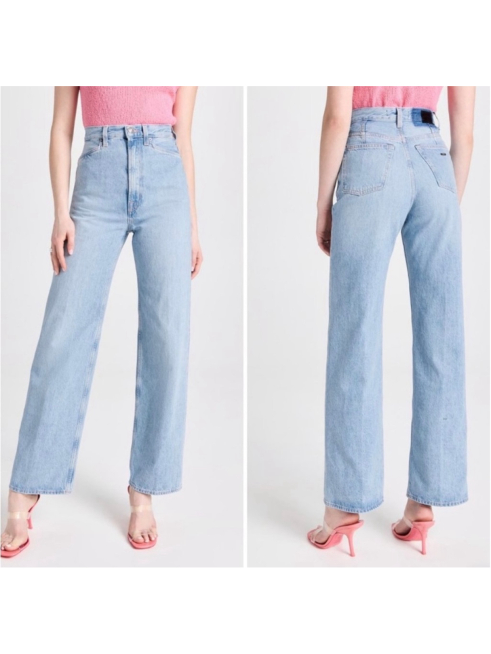Made in Tomboy Jey Wide Leg Light Wash Denim Jeans Organic Cotton Women's 28